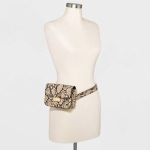 A New Day Snakeskin Convertible Belt Bag Purse